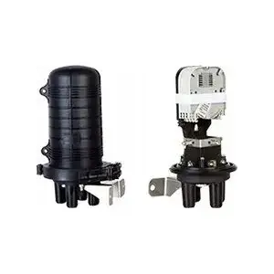Fiber optic splice closure Alantec Mufa FOM-48K vertical for up to 48 splices, fully equipped with splice trays, splice protectors and mounting parts