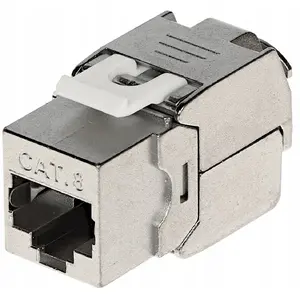 Кейстоун-переходник RJ45 FX-RJ45-8, без бренда, модульный вставной элемент для Ethernet-разъёмов
