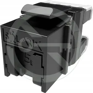 Keystone savienotājs SOLARIX CAT5E UTP RJ45 melns — ātras spailes