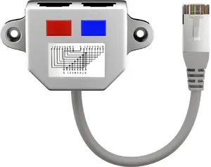 Network splitter Power over Ethernet (PoE) GOOBAY 68911 — IEEE 802.3at, grey, 0.15 m cable