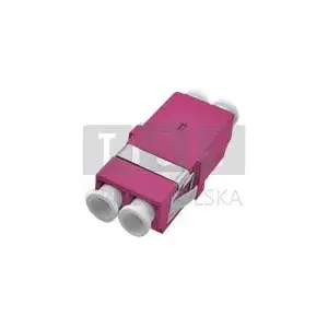 Fiber optic adapter Alantec OM4 multimode LC duplex flangeless adapter FOA-LC-MMDS-4