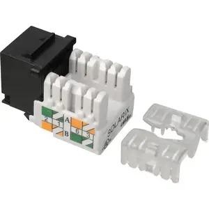 Keystone RJ45 CAT5E UTP вставка, SOLARIX 90° с фиксацией (zaciskany), чёрный