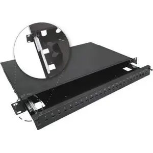 Fiber patch panel Alantec 1U 19" telescopic 24xSC simplex / 24xLC duplex with mounting accessories