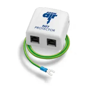 Surge protector AXON ACAR AIR Net Protector 150 V — Ethernet 10/100/1000 Mbps, PoE 150 V, white, 60×66×30 mm