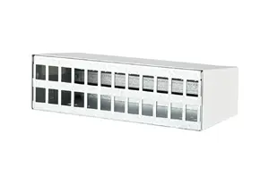 Patch panel accessory Metz wall-mount bracket 240.5×110×75.6 mm, aluminium/steel/zinc, white