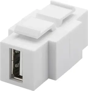 Keystone module GOOBAY 79930 — flat USB A insert, white, 16.9 mm