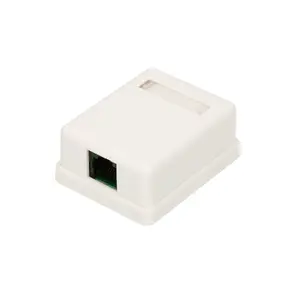 Настенный порт Extralink 1x RJ45 KAT5E UTP, белый, гнездовой, ABS
