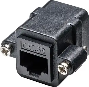 Wire connector GOOBAY 72361 with 2x RJ-45 ports, black