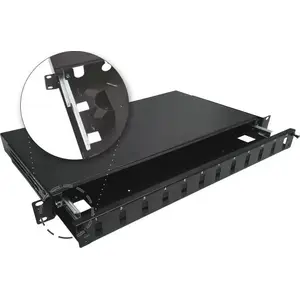 Fiber optic patch panel Alantec 12x SC duplex 19" 1U telescopic with mounting accessories (FOP-1U-12SCD-C-P)