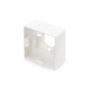 Virszemes montāžas kārba DIGITUS 80×80 mm priekš Keystone izvada, vācu tips, balta