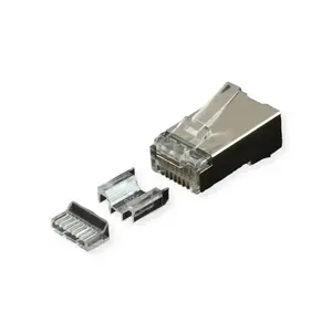Разъём ROLINE 21.17.3099 RJ-45 металл/пластик, серебристый, 11.7×21.5×11 мм, 10 шт.