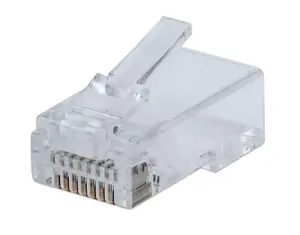 Разъём для провода RJ45 INTELLINET 790369, прозрачный поликарбонат, 22.6×11.6×8.3 мм, упаковка 50 шт.