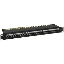 Patch panel Alantec PKL001 1U, Gigabit Ethernet, RJ45, Cat6, rack-mount, 482.6 mm, black