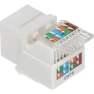Keystone-переходник RJ45 No name FX-RJ45-61*P100 — прямое гнездо RJ45 для соединения сетевых кабелей