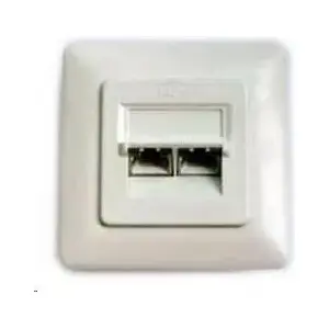 Wall module LYNX CS ZASO2W66NNIPS 2x RJ45, white