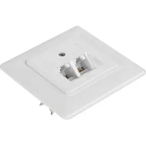 Double surface-mount junction box for 8P4C pass-through connectors, No name TEL0060