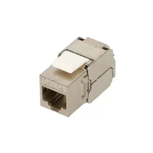 Extralink Keystone CAT6A STP RJ45 angled metallic keystone jack, single-port