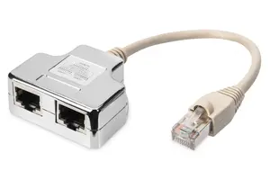 Патч-адаптер Digitus CAT 5e экранированный 1:1, белый, контакты с никелевым покрытием