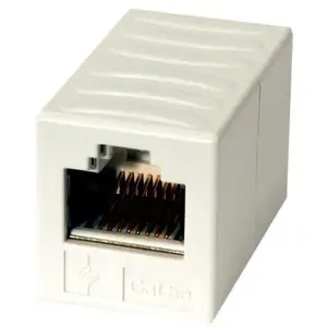 Network cable gender changer Telegärtner J00029K0052 — RJ45 to RJ45, white