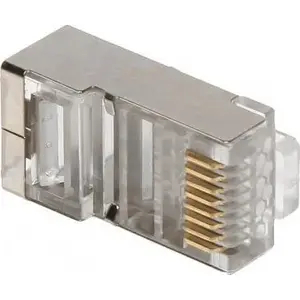 Экранированный модульный разъем RJ45 No name RJ45/C6-EKRAN*P100 Категория 6 (экранированный) модульный сетевой разъем