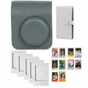 Protective album set 4‑in‑1 LoveInstant for Fujifilm Instax Mini 41 — 96 frames, stickers, gray