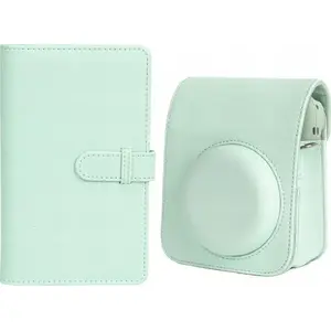 Protective Case and Album Set for Fujifilm Instax Mini 12 — LoveInstant, Green (case + 108-pocket album)