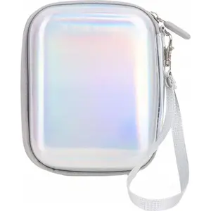 Camera case LoveInstant protective pouch for Instax Mini Evo / Mini Liplay / Mini Link — silver glitter finish