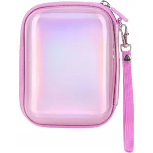 Camera case LoveInstant for Fujifilm Instax Mini series — compatible with Mini Evo / Mini Liplay / Mini Link, pink glitter