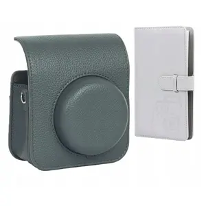 Aizsargmaciņš un fotoalbums Fujifilm Instax Mini 41, LoveInstant — pelēks, ietilpība 96 foto