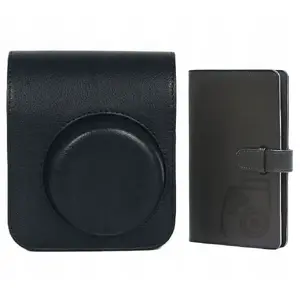 Protective Case and Photo Album Set for Fujifilm Instax Mini 41 — LoveInstant, Black (case + 96-photo album)