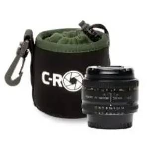 Pouch case COMPUCASE CRP-LNB-XS-BLK-2 — fleece & neoprene, interior 80×80×80 mm, black/green