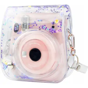 Camera case LoveInstant for Instax Mini 11 with transparent purple sequin cover