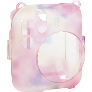Camera case LoveInstant for Fujifilm INSTAX Mini 12 with photo pocket — multicolor dark