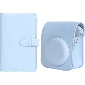 Protective Case and Photo Album Set for Fujifilm Instax Mini 12 by LoveInstant — Blue (includes case + 108-slot album)