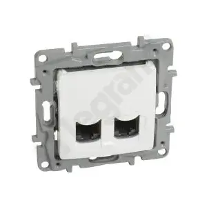 Legrand NILOE двойная компьютерная розетка 2×RJ45 кат.6 UTP белая (модель 764574)