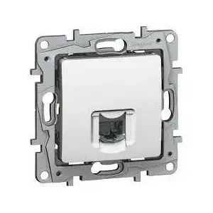 Сетевой разъем Legrand RJ45 кат.5 UTP белый — настенная компьютерная розетка (764571)