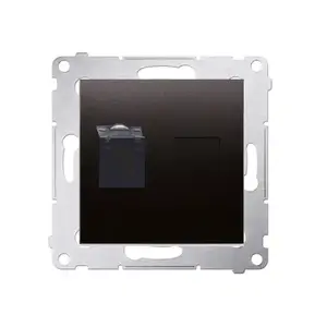 Розетка Kontakt-Simon D61.01/48, антрацит, пластиковый корпус, IP20, 75×75×37 мм