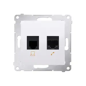 Розетка Kontakt-Simon D5T.01/11 белая, пластиковый корпус, IP20, 75×75×32 мм