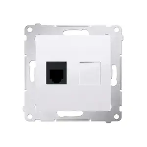 Розетка Kontakt-Simon DT1.01/11, белая пластик, IP20, 75×75×32 мм