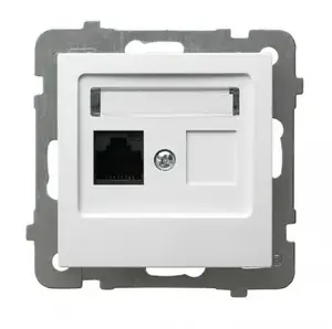 Розетка Ospel GPK-1G/K/m/00 белая, IP20, 71×71×33 мм