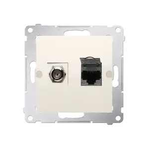 Розетка Kontakt-Simon DASFRJ45.01/41, сетевой разъем RJ45, белая, IP20, 75×75×43 мм