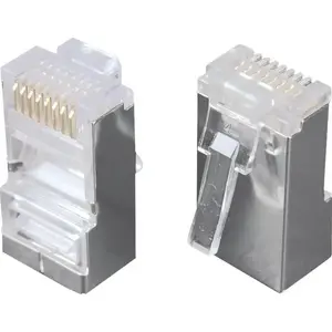 Модульный разъём RJ45 SOLARIX KRJ45/5SH-100 CAT5e FTP для многожильного кабеля (100 шт.)