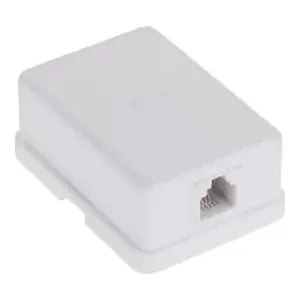 Telephone socket single LechPol mini-pin TEL0019 LX9127/6/4 white