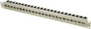 Modular 19" 1U Patch Panel Rack Mount, Triton, 24-module, Category 6A (Class EA), black