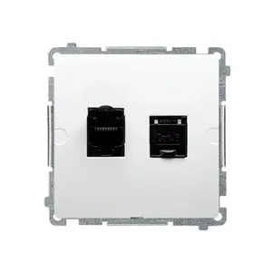 Розетка Kontakt-Simon BM62.01/11 белая — пластиковый корпус, IP20, 75×75×34 мм
