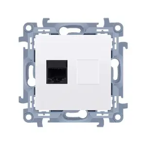 Розетка Kontakt-Simon C61.01/11 белая, пластик, IP20, 77×77×35 мм