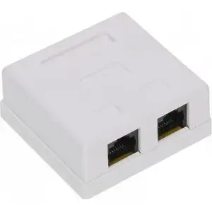 No name RJ45-2G1/6 Dual RJ45 Termination Socket — RJ45 wall outlet, 2-port