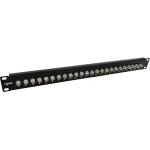 Patch panel Alantec PK001-RG 1U 19" with 24 F-type ports, equipped