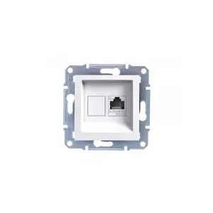 Schneider Electric одиночная компьютерная розетка ASFORA RJ45 кат.5e без рамки белая EPH4300721