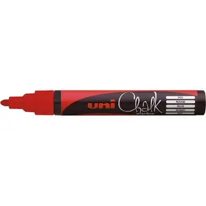 Марķieris uni Mitsubishi Pencil PWE-5M (PWE-5M/CE) sarkans, paredzēts melnām tāfelēm